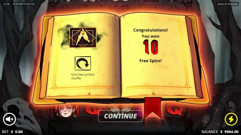 Book of Shadows slot screenshot 2