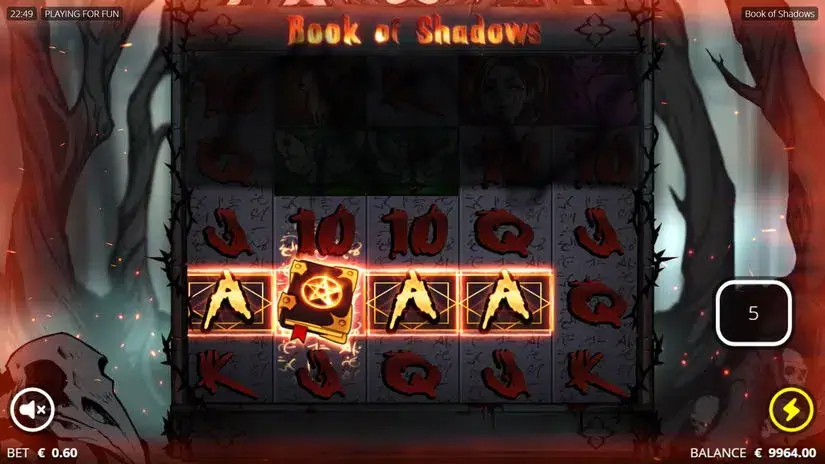 Book of Shadows slot screenshot 