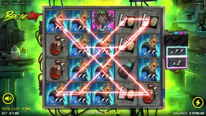 Breakout slot screenshot 
