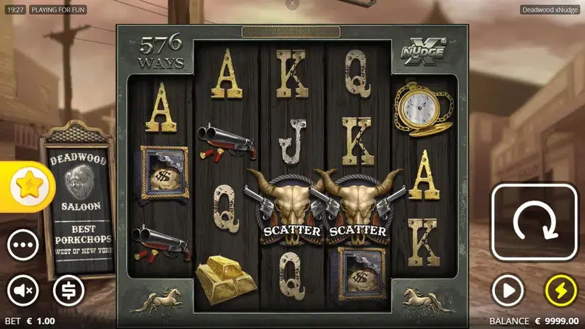 Deadwood xNudge slot screenshot 
