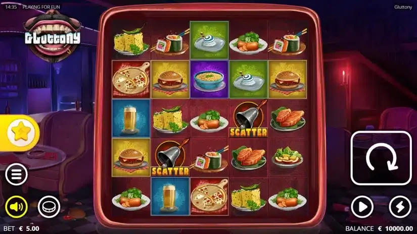 Gluttony slot screenshot 