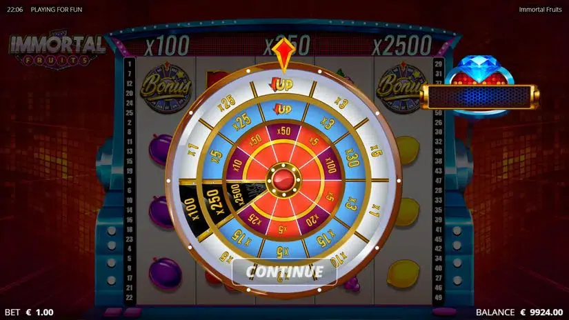 Immortal Fruits slot screenshot 2