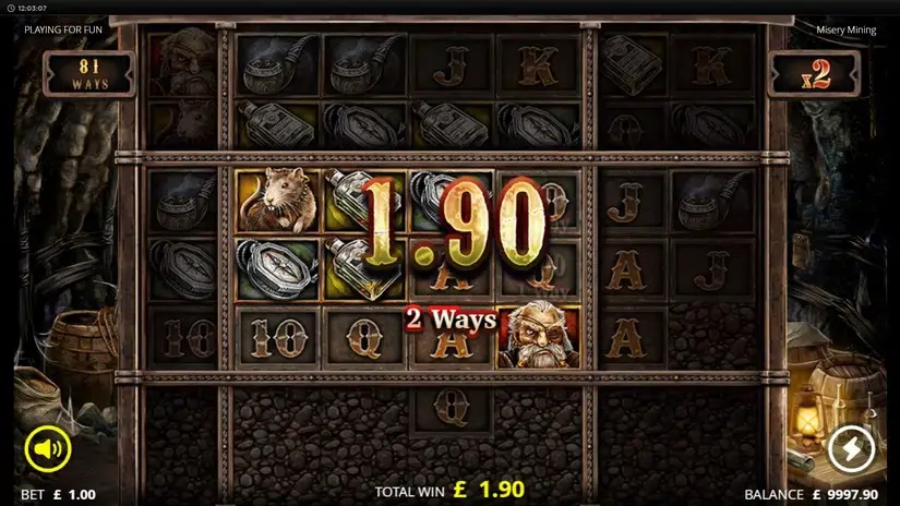 Misery Mining slot screenshot 2