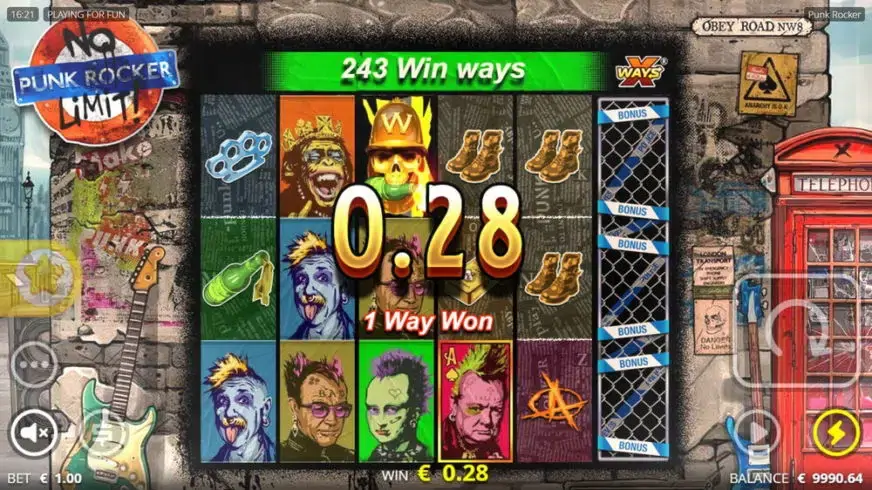 Punk Rocker slot screenshot 