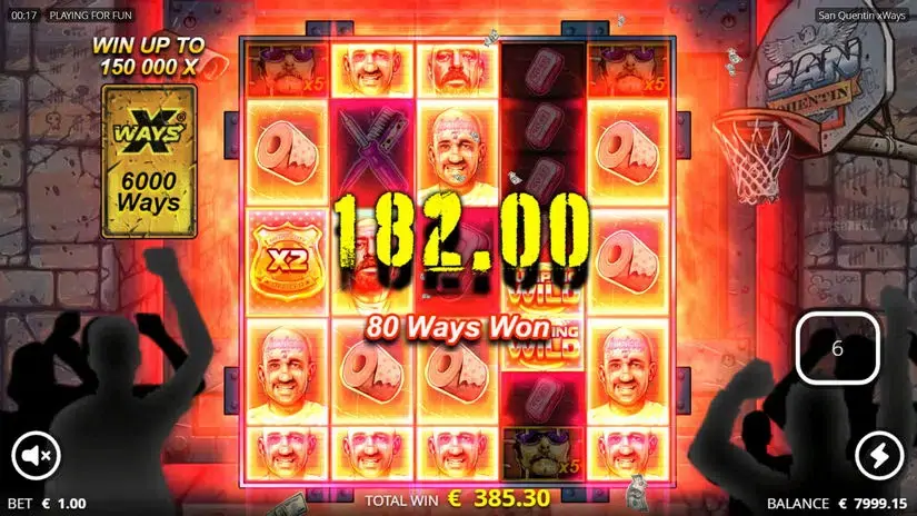 San Quentin xWays slot screenshot 