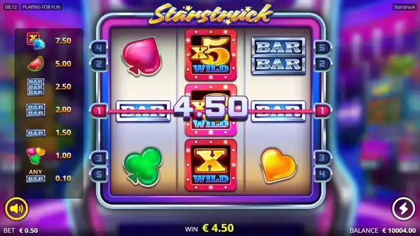Starstruck slot screenshot 2