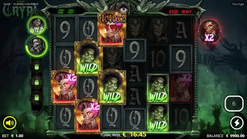 The Crypt slot screenshot 