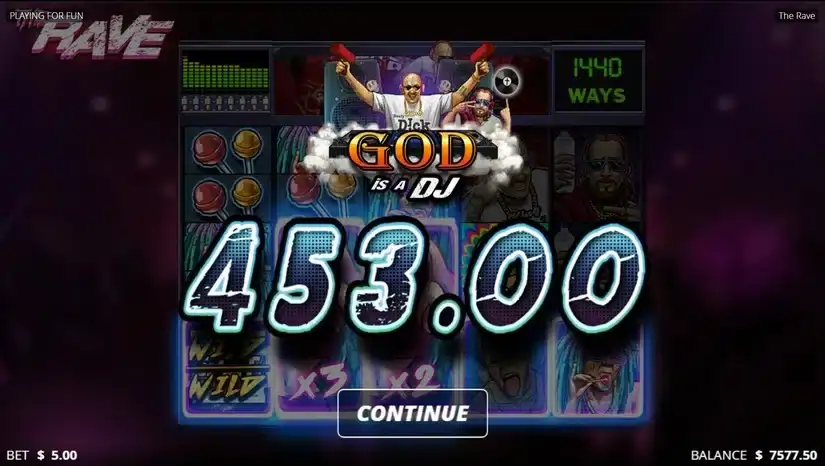 The Rave slot screenshot