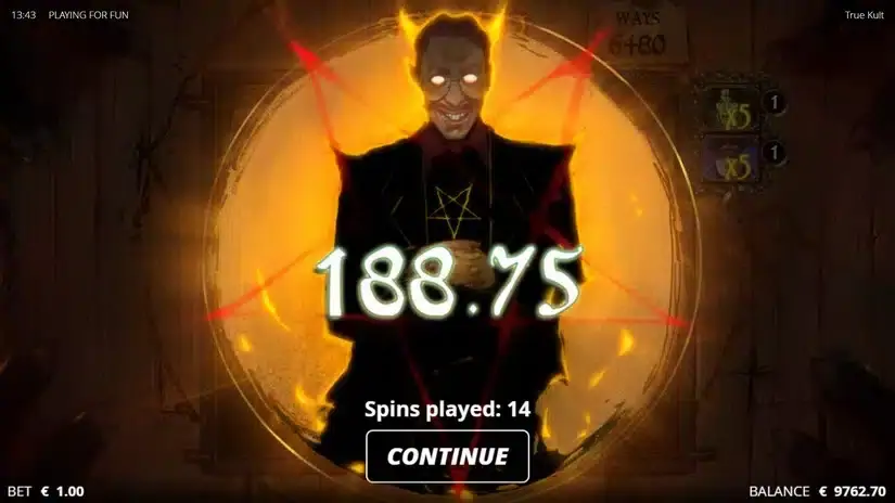 True Kult slot screenshot 