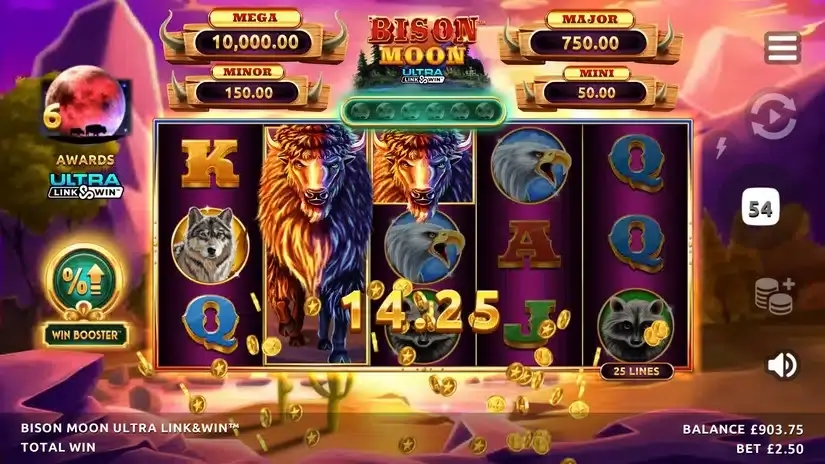 Bison Moon Ultra Link & Win slot screenshot 