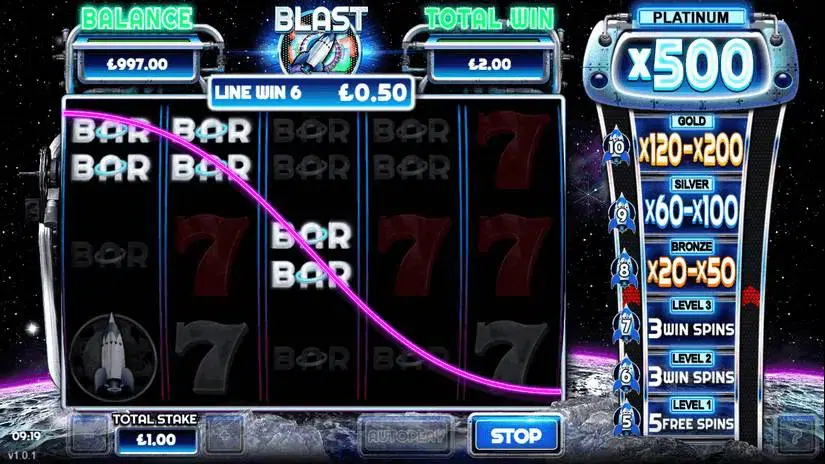 Blast Off slot screenshot 1