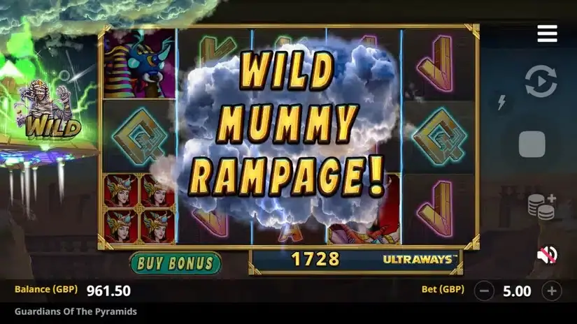 Guardians of the Pyramids slot screenshot 2