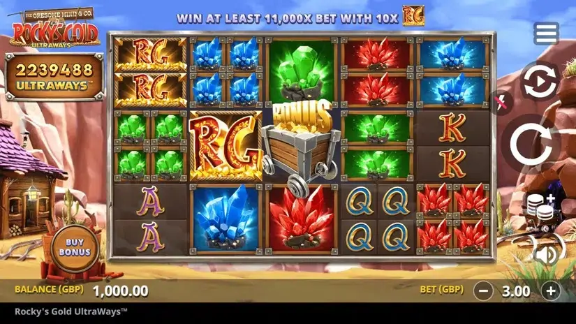 Rocky’s Gold Ultraways slot screenshot 