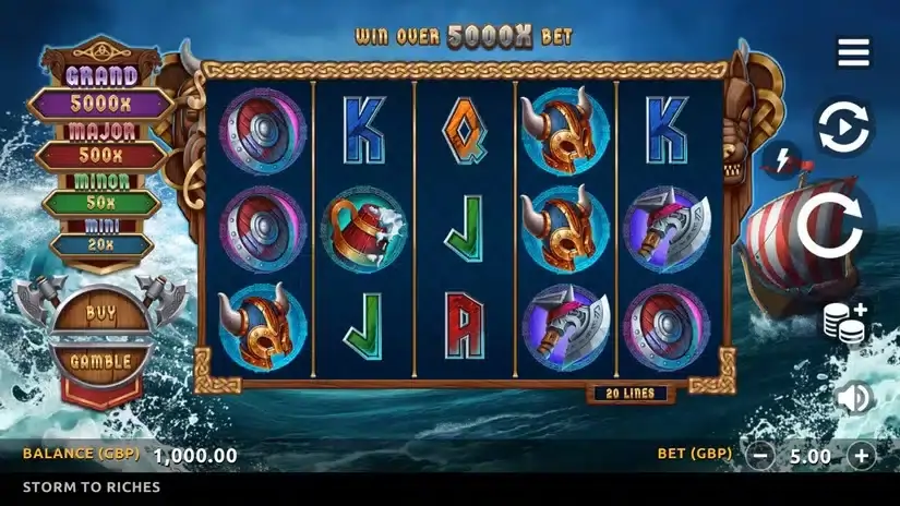 Storm to Riches slot screenshot 