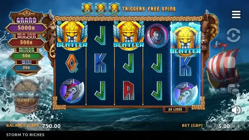 Storm to Riches slot screenshot 2