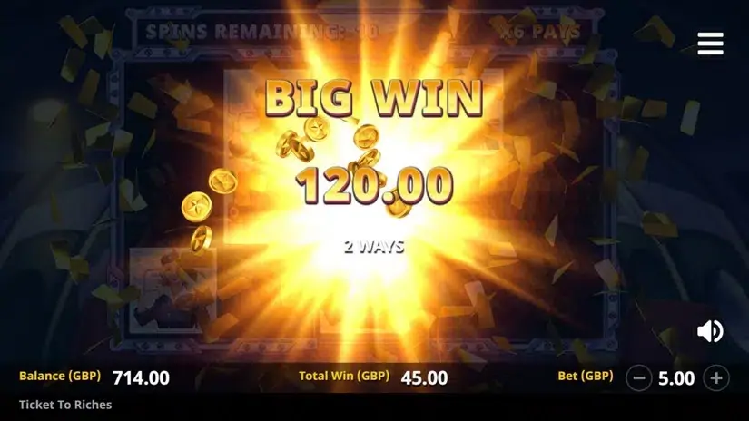Ticket to Riches slot screenshot