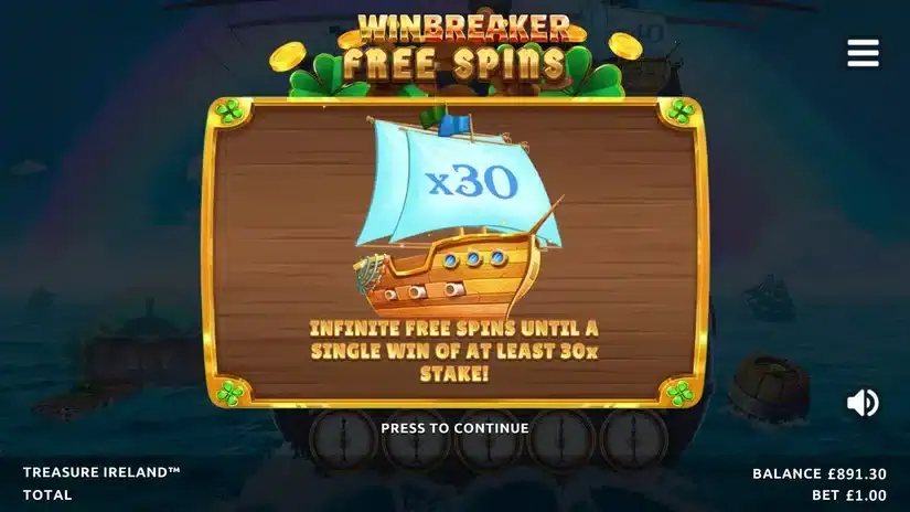 Treasure Ireland slot screenshot 3