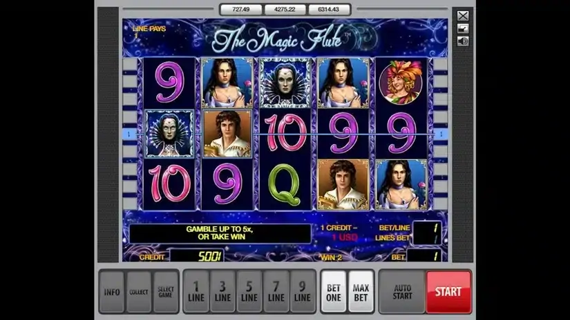 The Magic Flute slot screenshot 2