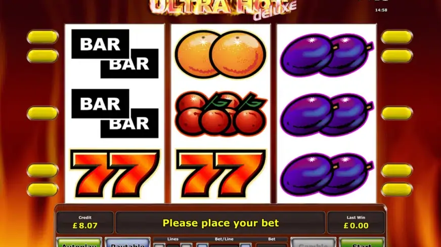 Ultra Hot Deluxe slot screenshot 