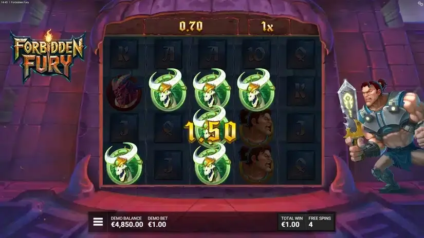 Forbidden Fury slot screenshot 4