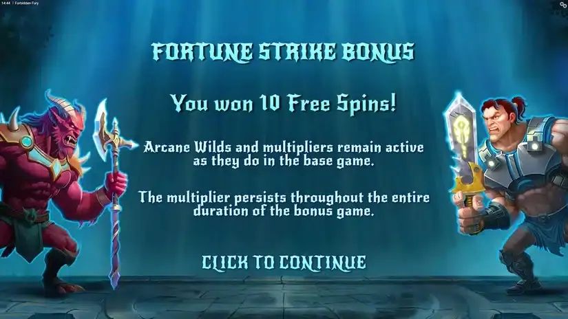 Forbidden Fury slot screenshot 3