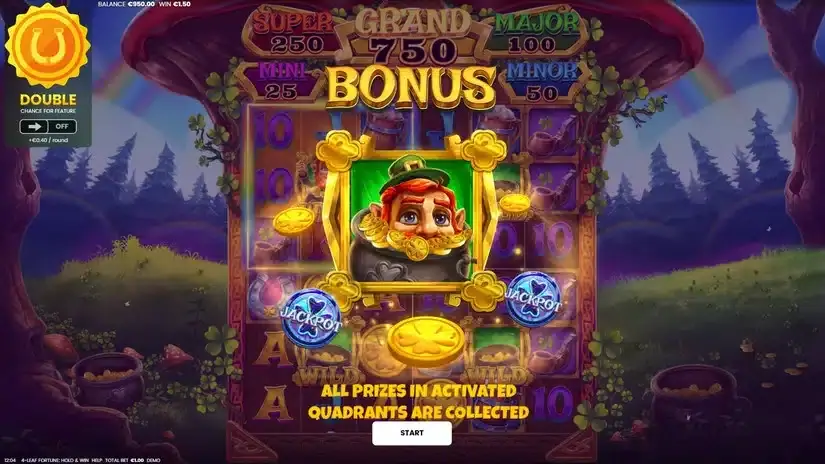 4-Leaf Fortune: Hold & Win slot screenshot 2