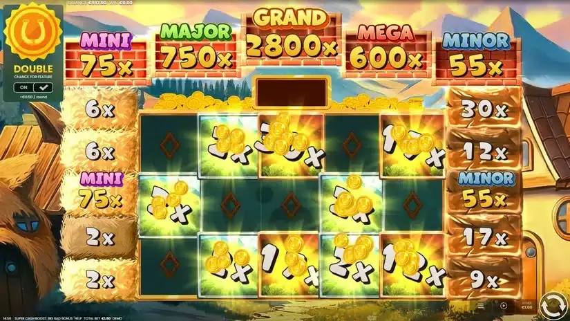 Super Cash Boost Big Bad Bonus slot screenshot 
