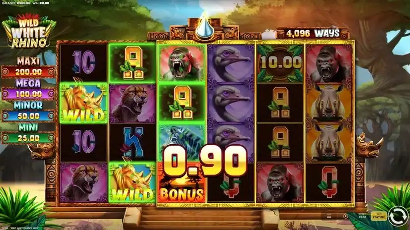 Wild White Rhino slot screenshot 4