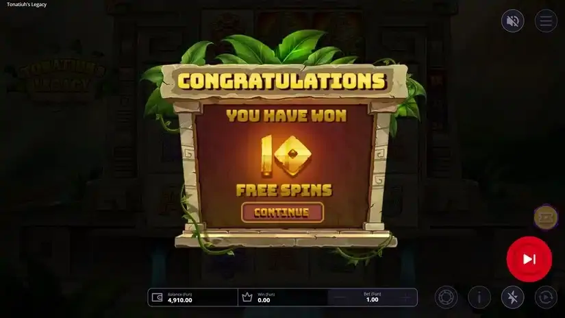 Tonatiuh’s Legacy slot screenshot 3