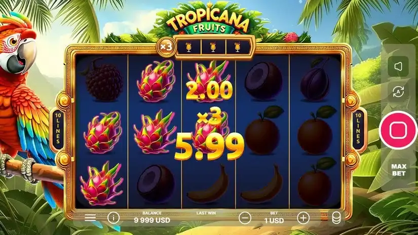 Tropicana Fruits slot screenshot 2