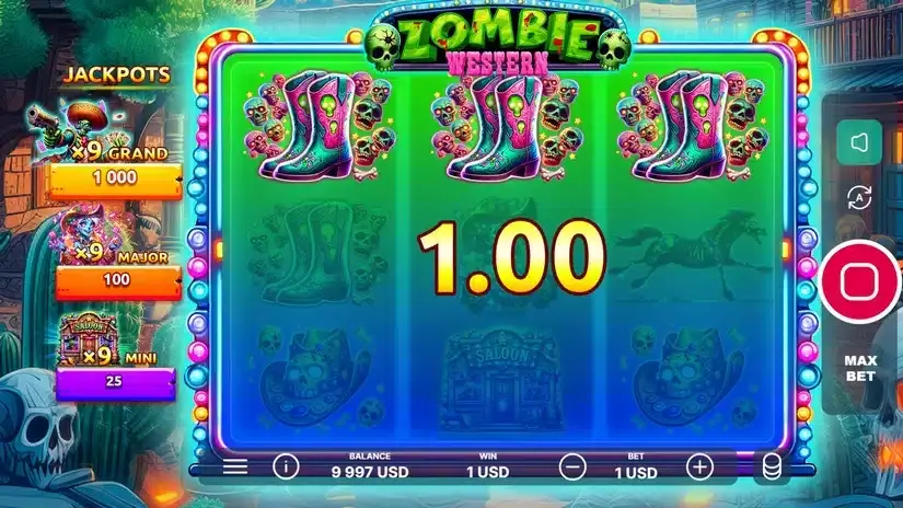 Western Zombie slot screenshot 2