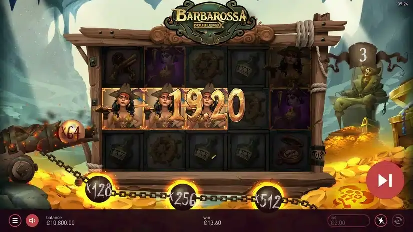 Barbarossa DoubleMax slot screenshot 5