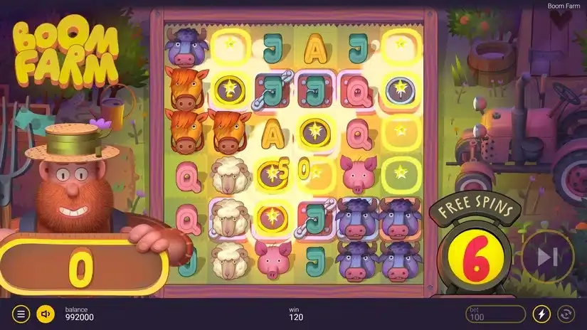 Boom Farm slot screenshot 4