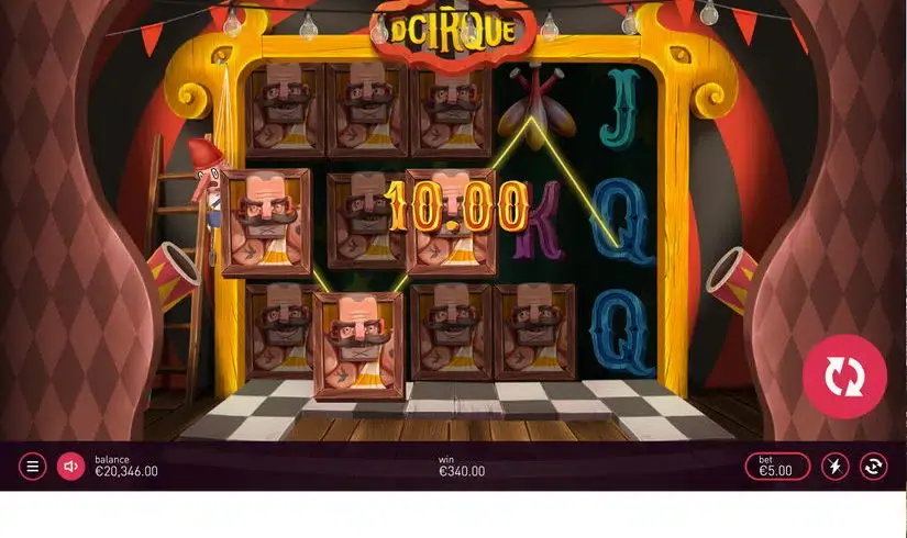 D’Cirque slot screenshot 3