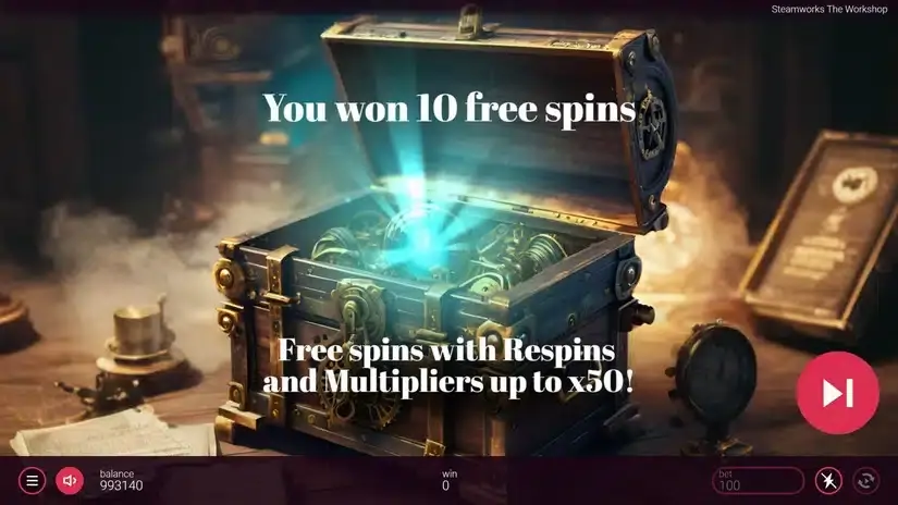 Steamworks slot screenshot 3