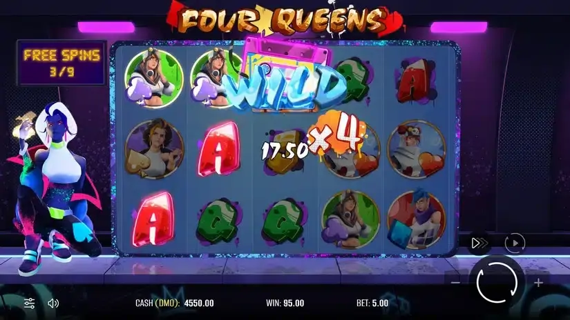 Four Queens slot screenshot 4