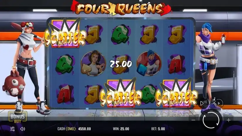 Four Queens slot screenshot 2