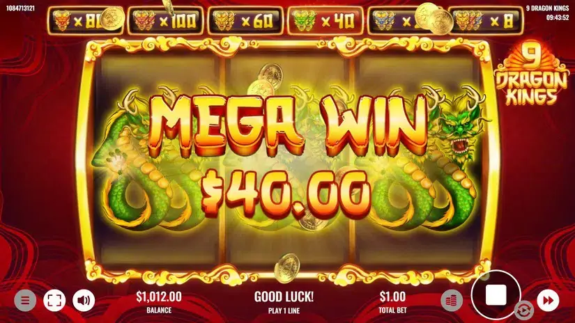 9 Dragon Kings slot screenshot 