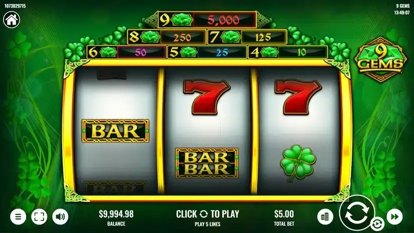 9 Gems slot screenshot 1