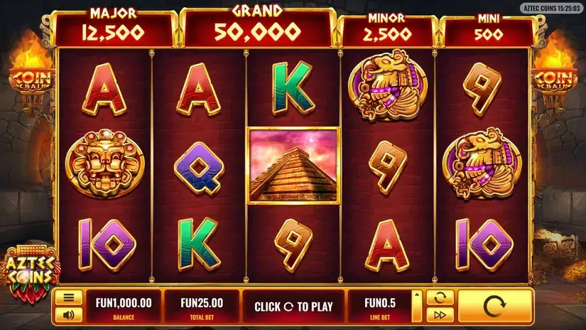 Aztec Coins slot screenshot 