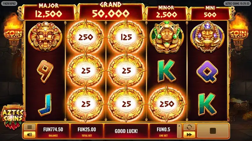 Aztec Coins slot screenshot 3