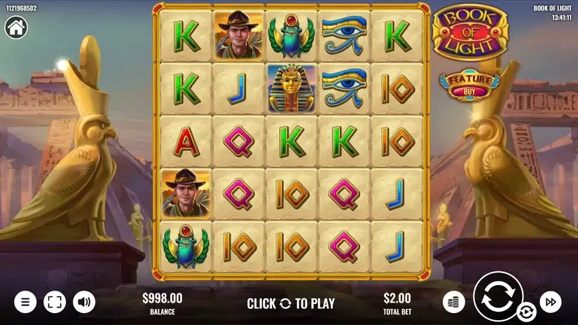 Book of Light slot screenshot 1