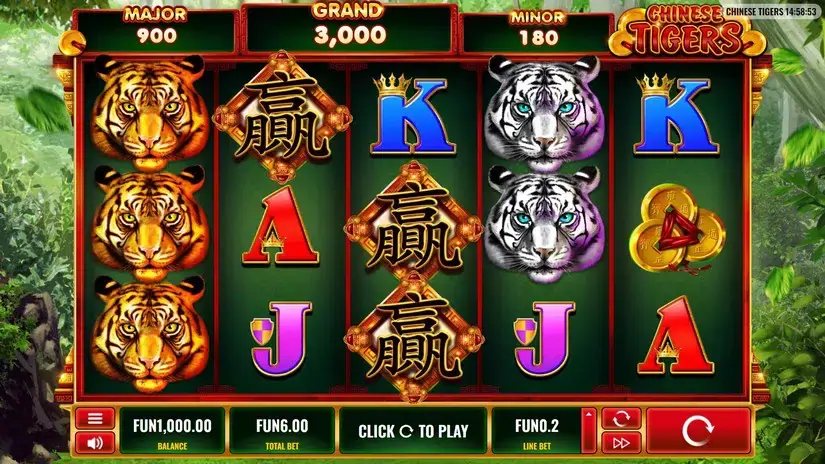 Chinese Tigers slot screenshot 
