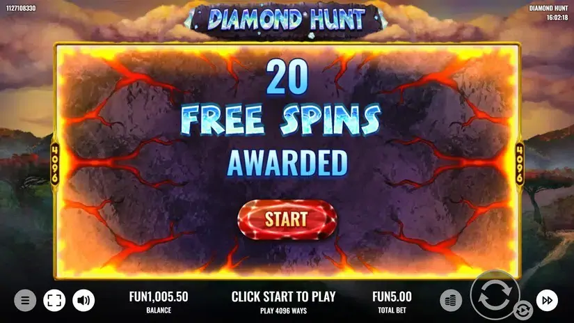 Diamond Hunt slot screenshot 3