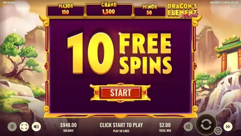 Dragon’s Element Deluxe slot screenshot 3