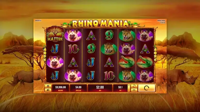 Rhino Mania slot screenshot 2