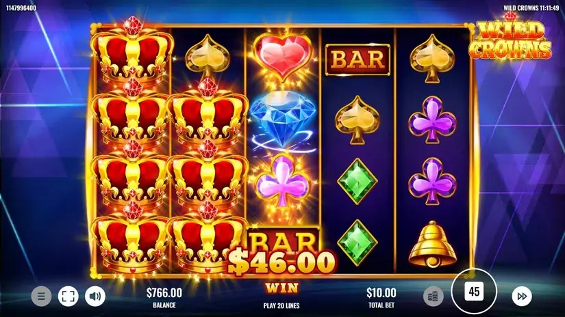 Wild Crowns slot screenshot 3