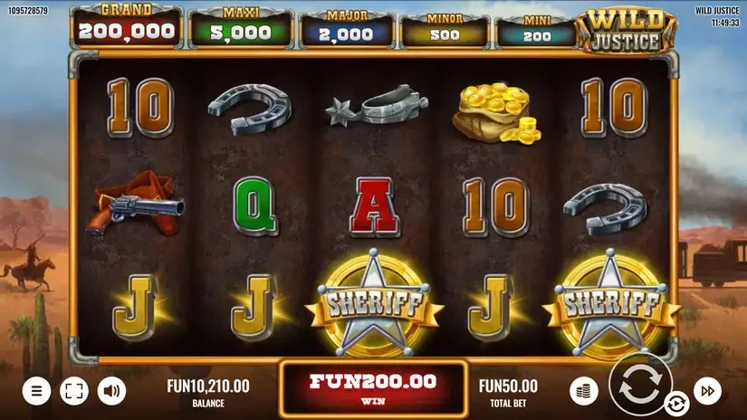 Wild Justice slot screenshot 3