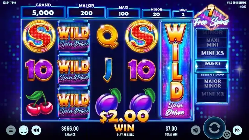 Wild Spin Deluxe slot screenshot 4