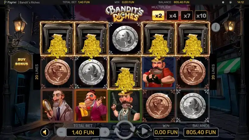 Bandit’s Riches slot screenshot 2